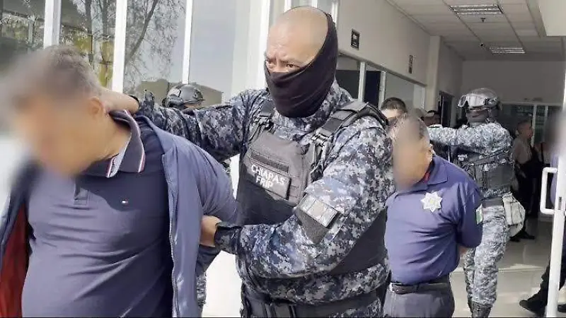 Policias detenidos Chiapas crimen organizado 